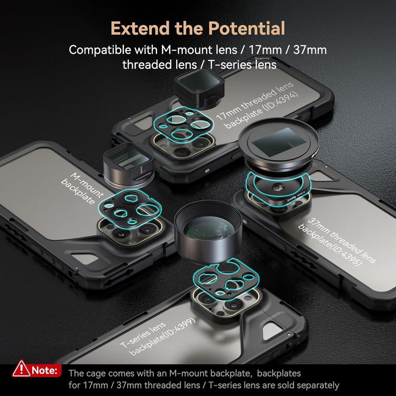 SMALLRIG Dual Handheld Phone Cage Kit for iPhone 15 Pro Max, Mobile Video Rig Cage Kit with Wireless Quick Release Dual Handles for Video Recording/YouTube/Live Streaming/Vlog - Image 4